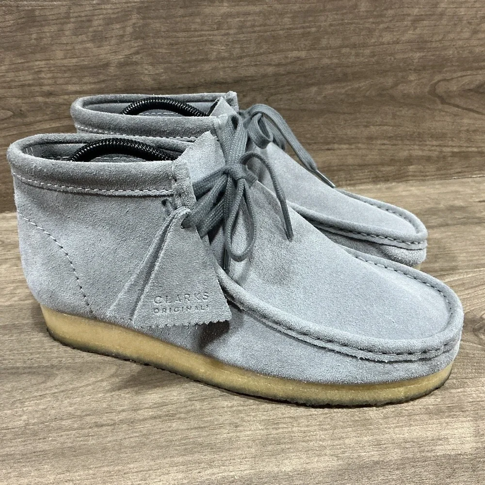 Clarks Wallabees Stinson Hi Suede Ankle Dress Casual Boots Chukka Size 7.5M